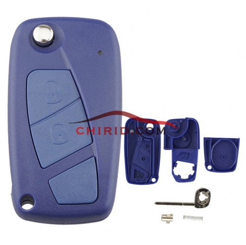 Fiat 2 button remtoe key blank (blue color)