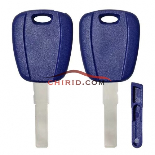 Fiat transponder key blank -(can put TPX long chip and Ceramic chip) blank color is blue with SIP22 blade