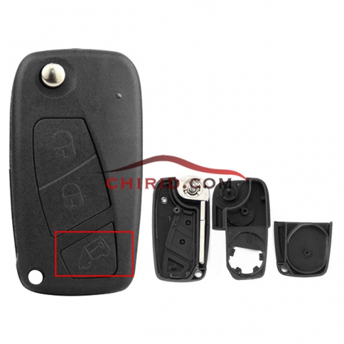 Fiat 3 button remote key blank black one, Used for truck