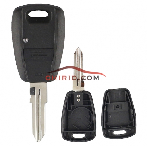 Fiat 1 button remote key blank in black color (Can put TPX long chip inside)