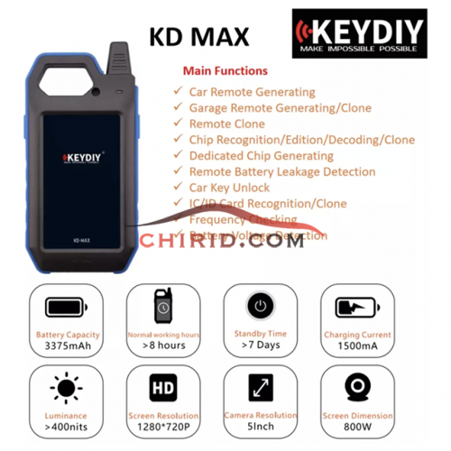 KD Max Key Programmer tool KEYDIY a professional mutil -functional smart device Android system with B-luetooth and WIFI