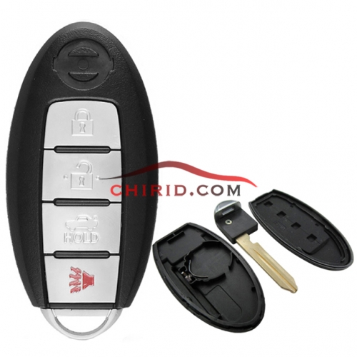 Nissan 3+1 button remote  key blank