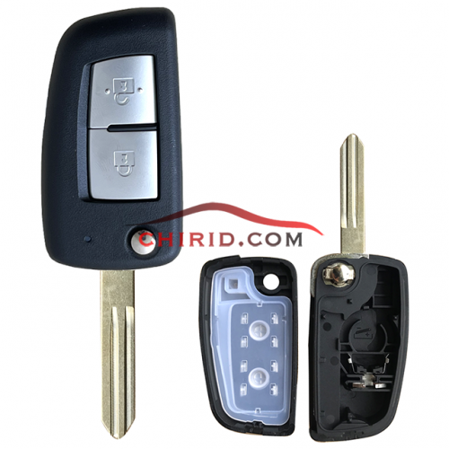 Nissan 2 button flip remote key blank