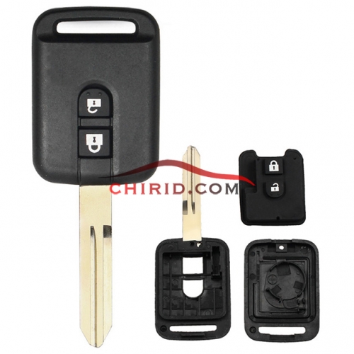 Nissan 2 button remote key blank the plastic part is "rectangle"