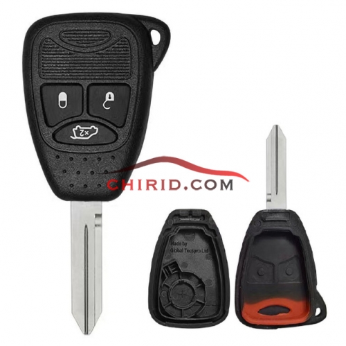 Updated Chrysler 3button remote key shell (small button)