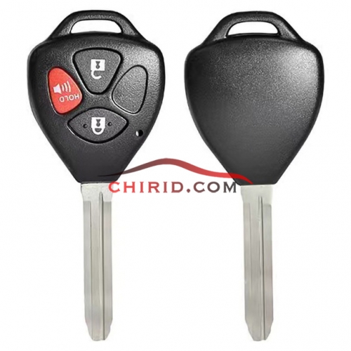 Updated Toyota 3 buttons key shell