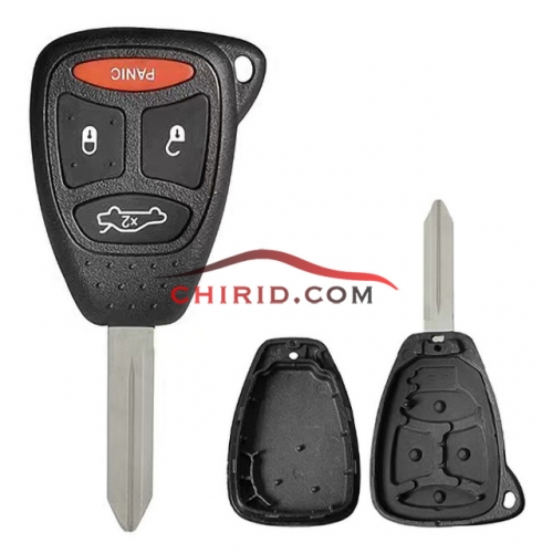 Updated Chrysler 3+1 button remote key shell (big button)