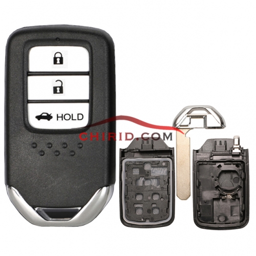 Honda 3 button remote key shell with blad