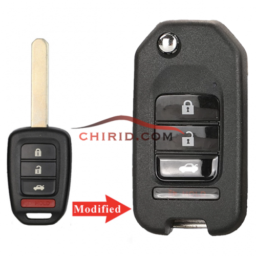 Honda 3+1 button modified remote key shell 