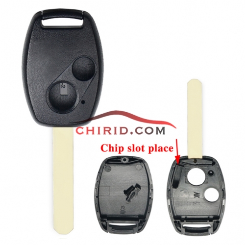 Honda 2 buttons remote key shell (with chip slot place)