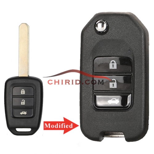 Honda 3 button modified remote key shell