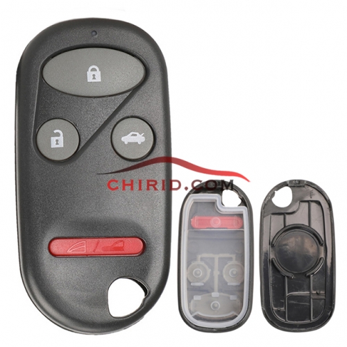 Honda 3+1 remote key shell with logo with battery part