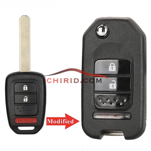 Honda 2+1 button remote key shell