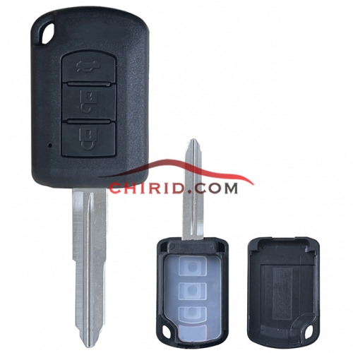 Mitsubishi 3 button remote key blank with right blade