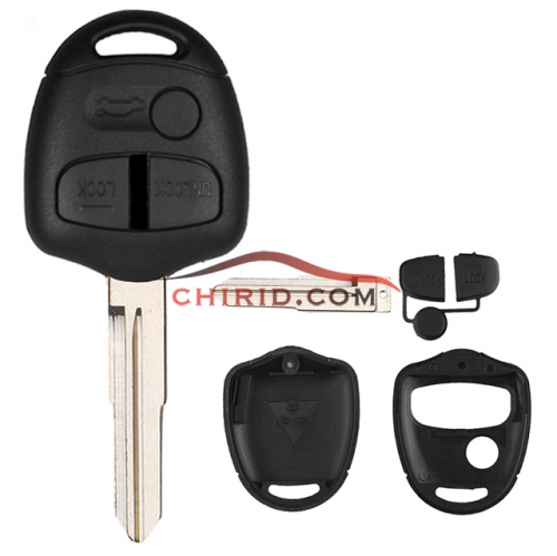 Mitsubishi OUTLANDER 3 button remote key blank with right blade