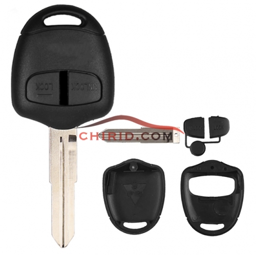 Mitsubishi 2 button remote key blank with left blade