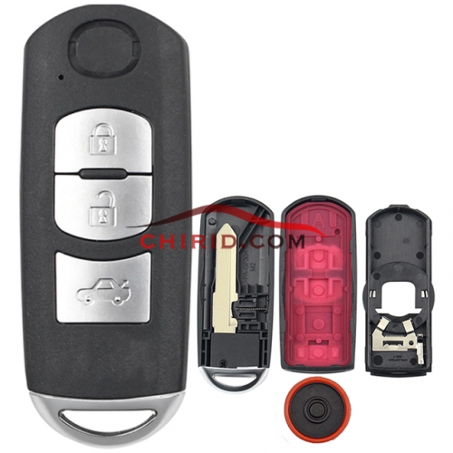 Mazda 3 button remote key blank with blade ( 3parts)