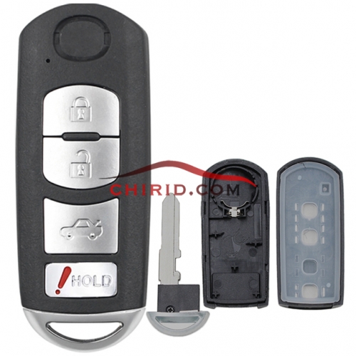 Mazda 3+1 button remote key blank