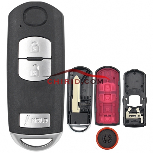 Mazda 2+1 button remote key blank with blade ( 3parts)