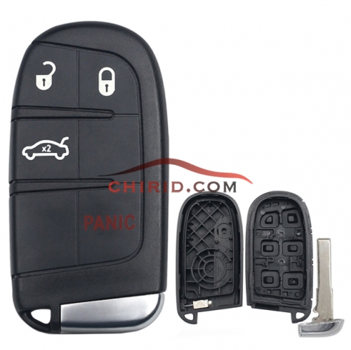 Chrysler 3+1 button remote key shell with blade