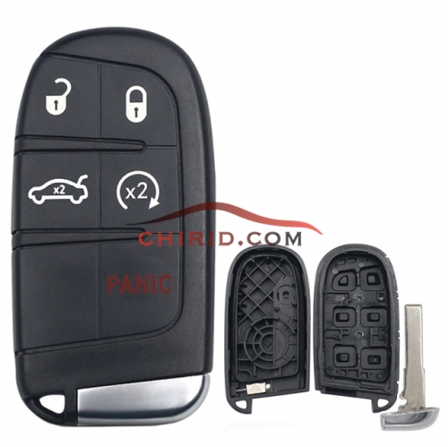Chrysler 4+1 button remote key shell with blade