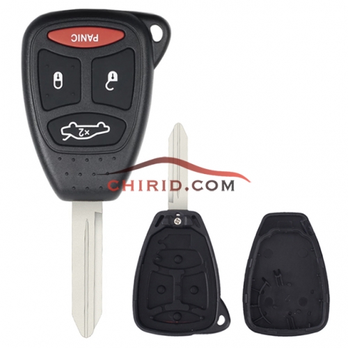 Chrysler/Dodge/Jeep 3+1 Button  Remote Head Key Shell