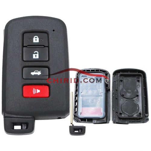 Toyota 3+1 button remote key shell ,the button is square