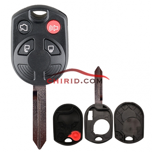 Ford 3+1 buttons key shell with three parts and FO38