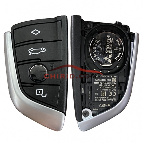 Original  BMW 3 5 6 7 X3 X5 X7 G Series 4 button keyless remote key With   434mhz with PCF7953P chip  FCC ID: N5F-ID21A