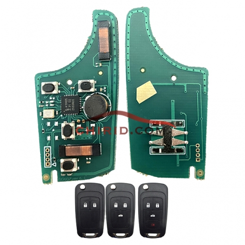 Chevrolet unkeyless remote key with 433MHZ with 7941 chip used for 2;3;3+1button key, please choose which key shell in your need
