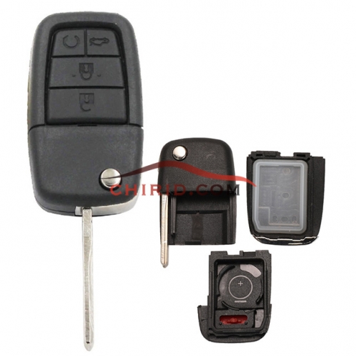 GM P-ontiac 4+1 button flip remote key blank