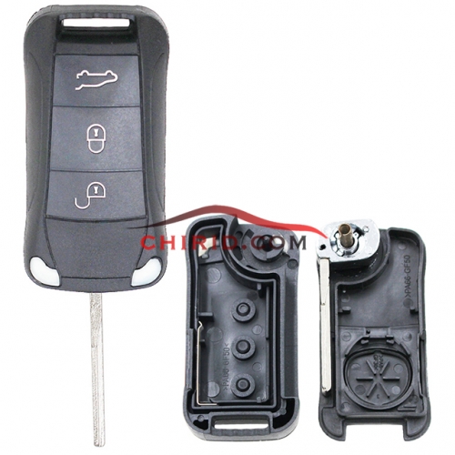 Porsche Cayenne 3 button flip remote  key shell