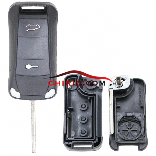 Porsche Cayenne 2 button flip remote  key shell
