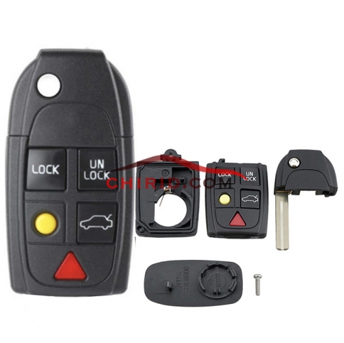 Volvo 5 button key shell with key head