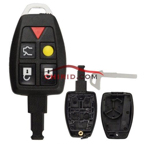 Volvo 5 button remote key shell with key blade