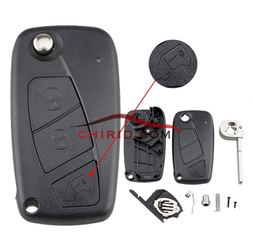 Fiat 3 button remote key blank black one Used for truck
