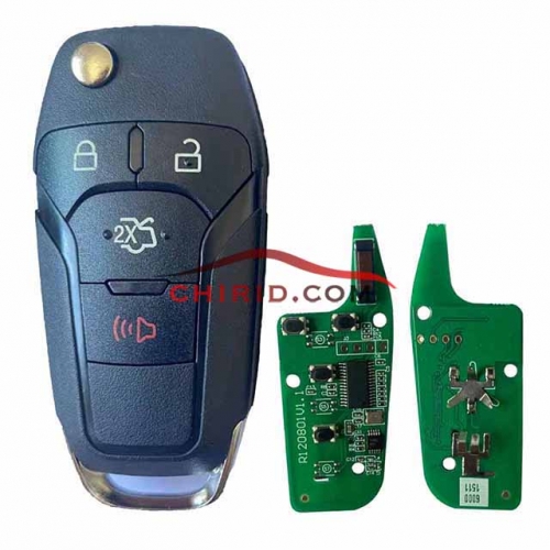 2015 - 2020 Ford F-150 F-250 3+1 button remote  key with Hitag pro chip-902mhz  with HU101 blade FCCID:N5F-A08TDA