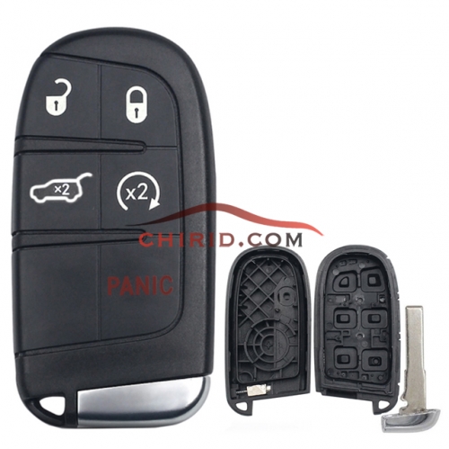 Jeep renegade and compass 4+1buttons key shell with Sip22 blade no logo