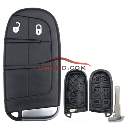 Jeep renegade and compass 2buttons key shell with Sip22 blade no logo