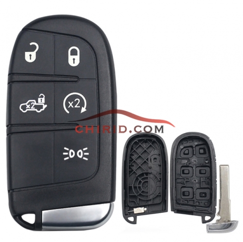 Jeep renegade and compass 5 buttons key shell with Sip22 blade no logo