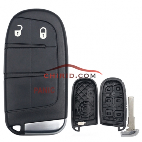 Fiat 500 2+1 buttons key shell with Sip22 blade no logo