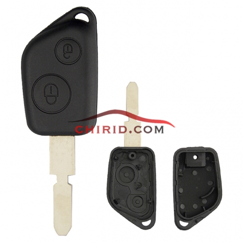 Peugeot 2 button remote  key shell with battery part and  406 /NE78 blade  no logo