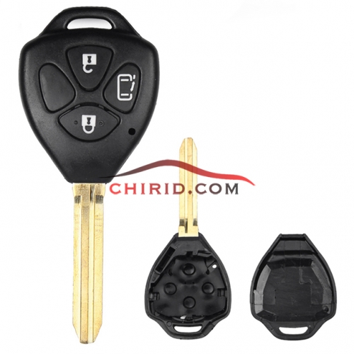 Toyota 3 button remote key blank  with Toy43 blade