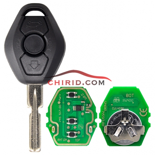 BMW EWS Systerm 3 button remote key with 4 track blade （with 315mhz and 7935 chip)