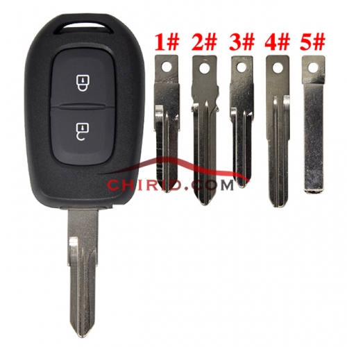 Renault 2 button remote key with PCF7961M(HITAG AES) chip-434mhz    FSK