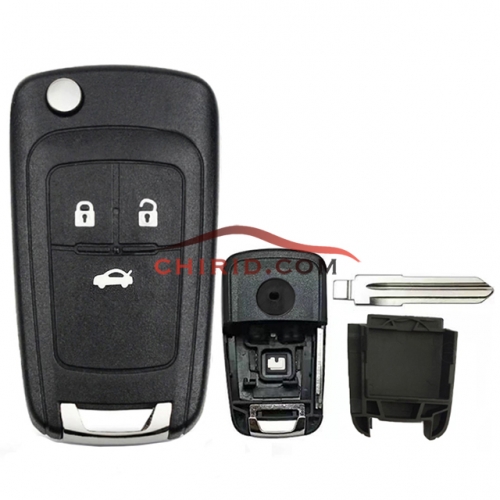 Opel modified  3 buttons key shell without battery clamp with right blade