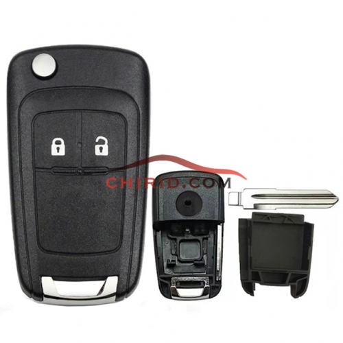 Opel modified  2 buttons key shell without battery clamp with right blade