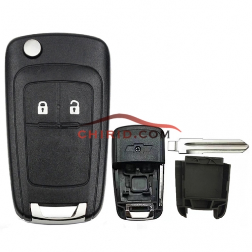 Chevrolet modified  2 buttons key shell without battery clamp with right blade