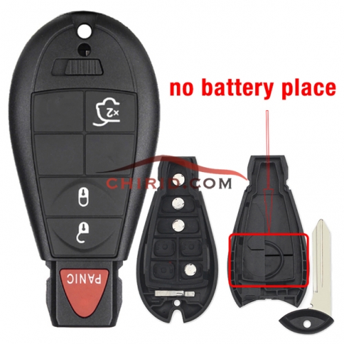 Chrysler keyless type  3+1 buttons key shell without battery clamp