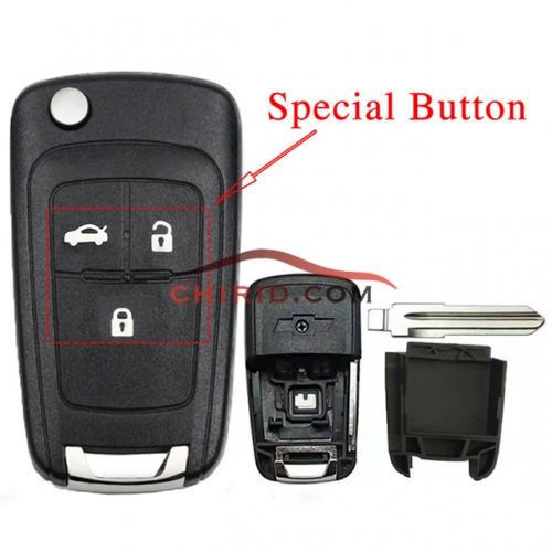 Chevrolet modified  3 buttons key shell without battery clamp with right blade